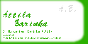 attila barinka business card